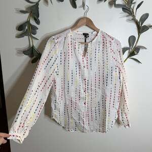 NWT Coco + Carmen Linda Blouse with Colorful Stripes